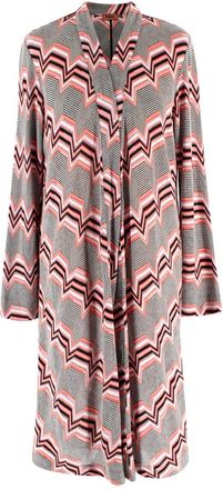 Missoni Multi Coloured Longline Wool Blend Cardigan Size S