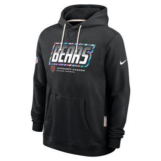 Nike Chicago Bears Crucial Catch Sideline Standard Issue Nike Mens Dri-FIT NFL Pullover Hoodie in Black | 03AZ00AZU6-F9R