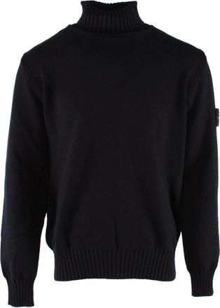 Stone Island Turtleneck Sweater - Heren - Coltruien - Blauw - XS - Katoen - Truien & Vesten