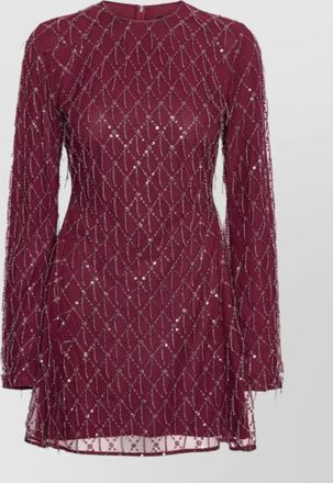 Rotate sequined flared mini dress