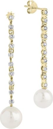 Sterling Forever 14K Gold Blake Drop Stud Earrings