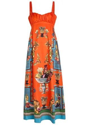 Alemais Alemais Rocco Printed Midi Dress - Multicoloured - 14 (UK14 / L)