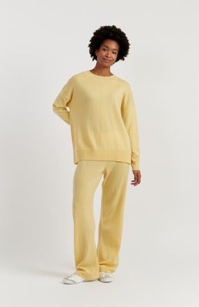 Chinti and Parker Wool-Cashmere Relaxed Slouchy Sweater in Soft Yellow at Nordstrom, Size X-Small