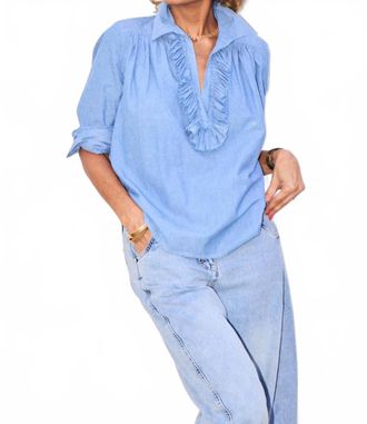 A Shirt Thing Womens Celine Denim Shirt In Light Wash