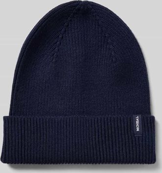 Mc Neal Strickmütze aus Viskose-Mix in Ripp-Optik in Marine, Größe 1