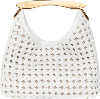 Elleme Boomerang Small - Dames - Handtassen - Wit - ONE Size - Leer - Tassen