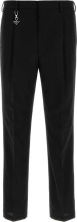 Prada Black Flat Front Pants