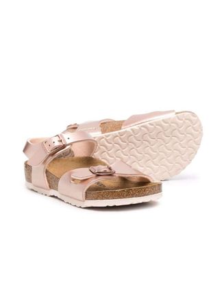 Birkenstock Girls Rio Electric Pink Leather Sandals