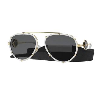 Versace White Frame Sunglasses for Women