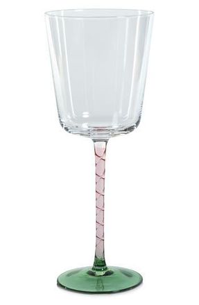 Zodax Sachi Set of 4 Red Wine Glasses in Green/Pink at Nordstrom Rack