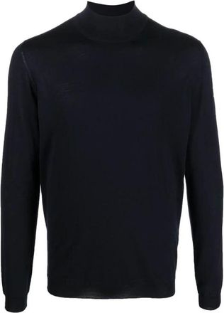 Goes Botanical Midnight Blue Merino Wol Coltrui - Heren - Coltruien - Blauw - 4XL - Wol - Truien & Vesten