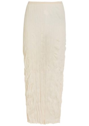 Toteme Crinkled Fine-knit Maxi Skirt - Peach - S (UK8-10 / S)