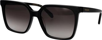 Ferragamo Sf 2102S Zonnebril - Dames - Zonnebrillen - Zwart - 57 MM - Accessoires