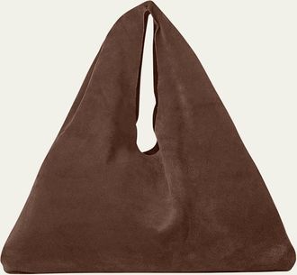 The Row Small Bindle Top-Handle Bag in Plush Suede