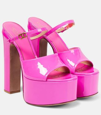 Valentino Garavani Tan-Go patent leather platform sandals