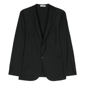 Boglioli Jassen, Heren, Zwart, L, Leer, 0990 Giacca