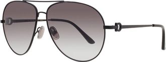 Ferragamo SF269S 001 Shiny Black/Smoke Gradient