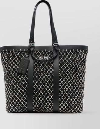 Kenzo mesh overlay tote bag handles