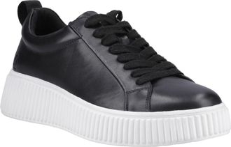 Hush Puppies Harlow Leren Dames Zwarte Sneakers
