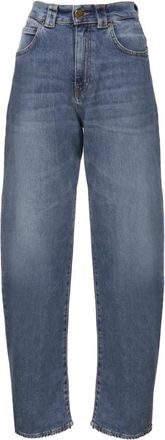 Pinko Egg-fit Vintage Denim Jeans - Dames - Loose Fit Jeans - Blauw - W29 - Denim - Jeans