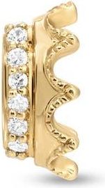Adina Reyter Pav&eacute; Diamond Crown Mini Bead Charm in Yellow Gold at Nordstrom