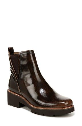 Naturalizer Darry Water Repellent Platform Bootie in English Tea Brown Leather at Nordstrom, Size 9.5