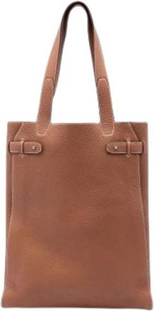 Herm&egrave;s Pre-owned Cabas Vertige Tote - Dames - Vintage Shopper - Bruin - ONE Size - Leer - Vintage