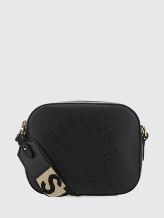 Stella McCartney Perforated Logo Mini Camera Bag with Logo Strap