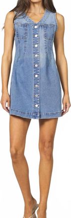 Dear John Denim Sabrina Fitted Shirt Denim Dress In Blue