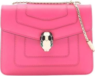 Bulgari Pre-owned Vintage Schoudertas - Dames - Vintage Schoudertas - Roze - ONE Size - Leer - Vintage