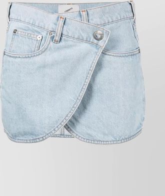 Coperni denim wrap skirt asymmetric hem