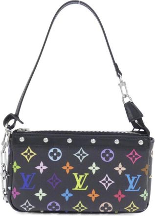Louis Vuitton Black Coated Canvas Pochette Pouch (Pre-Owned)