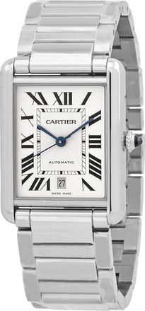 Cartier Pre-owned Cartier Tank Silver Dial Mens Watch WSTA0053