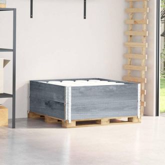 vidaXL Vidaxl - Paretali per Pallet 2pz Grigi 100x100cm Legno Massello di Pino