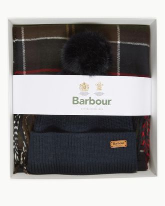 Barbour Dover Beanie & Hailes Sjaal Cadeauset