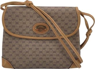 Gucci Brown Cotton Ophidia Shoulder Bag (Authentic Pre-Loved)