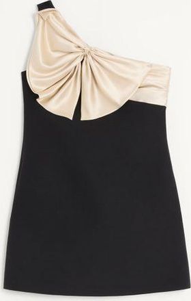 Valentino Crepe Couture Short Dress Woman BLACK 36