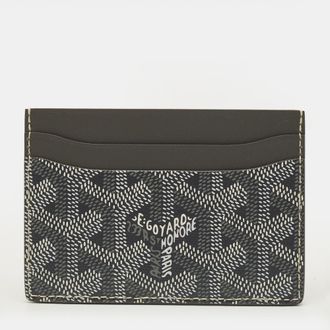 Goyard Saint Sulpice Grey Goyardine Coated Canvas And Leather Card Holder