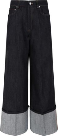 Givenchy Raw Turn-Up Jeans - Dames - Loose Fit Jeans - Blauw - W25 - Katoen - Jeans