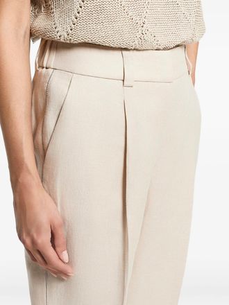 PESERICO Womens Linen Gabardine Trousers Ss26 W