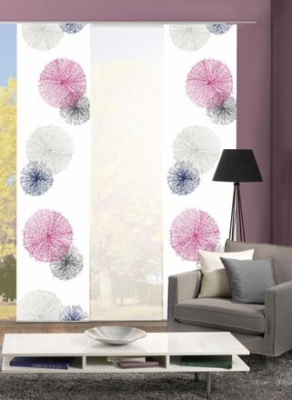 Home Wohnideen Schiebegardine »SCOPPIO« Klettband 4 Stk. tlg. HxB: 245x60, inkl. Befestigungszubehör