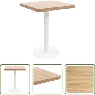 vidaXL Tavolo da pranzo - Tavolo da Bistrot Marrone Chiaro 60x60 cm in MDF