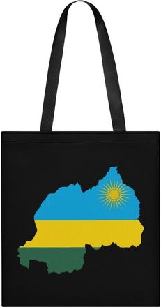 Generic Flag Map of Rwanda Womens Tote Casual Shopping Bag Lightweight Shoulder Bags Hobos Handbag for Work Travel Daily 35x40cm