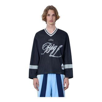 Awake NY Sportswear, male, Black, Size: 2XL Big Picture Hockey Jersey