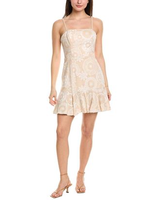 Milly Linen-Blend Mini Dress