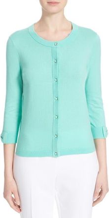 Kate Spade New York somerset cotton blend cardigan in Caribbean Sky at Nordstrom, Size X-Large