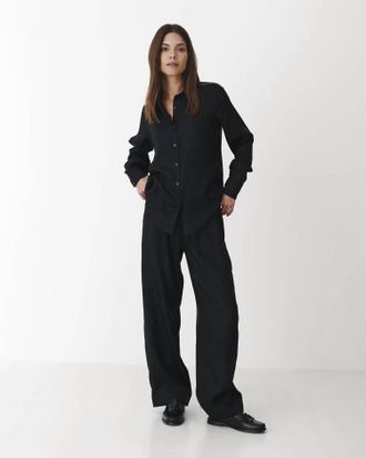 Karmamia Alma Shirt In Black Leo Silk