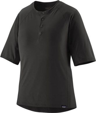 Patagonia Cap Cool Trail Bike Henley Velotrikot für Damen | schwarz