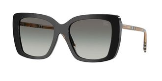 Burberry BE4456F Asian Fit 416111 Womens Sunglasses Black Size 54