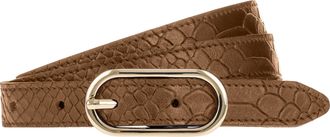 Tamaris Lederg&uuml;rtel TAMARIS, Damen, Gr. 100, camel, Rindsleder, gemustert, unifarben, G&uuml;rtel Lederg&uuml;rtel, 2 cm breit, Doppelschliesse, gemustert